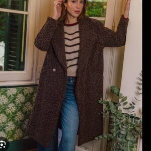 Oversized Houndstooth Coat